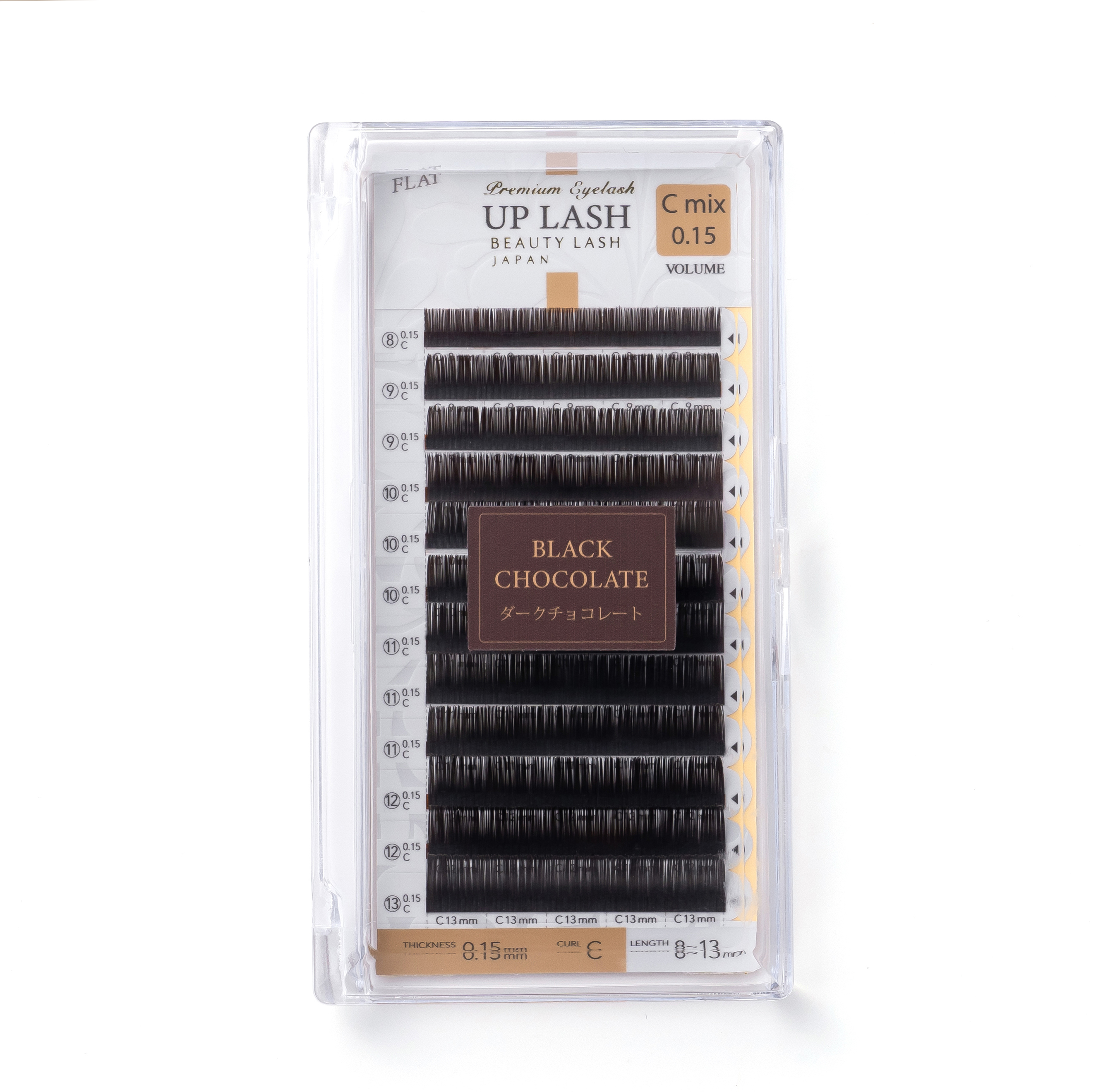 [Beauty Lash Japan] 日本 UP LASH 深摩卡色扁毛 -MIX綜合尺寸★《最新產品》